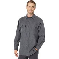 Flannel Clothing L.L.Bean L.L.Bean Chamois Shirt Regular Charcoal Gray Heather Men's Clothing Gray