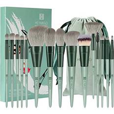 Grey Makeup Brushes Makeup brushes heymkgo 15pcs premium synthetic bristles green conical handle