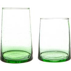 Green Drinking Glasses Nicola Spring Recycled Highball Drinking Glass