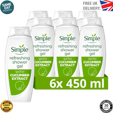 Simple Kind to Skin Shower Gel Refreshing Pack of 6