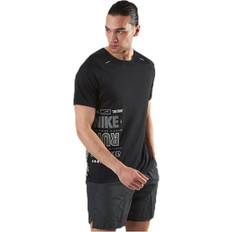 NIKE Rise 365 Wild Run T-Shirt - Black/White/Grey