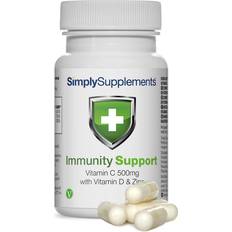 Simply Supplements Vitamin C, D and Zinc Capsules for Immunity Support