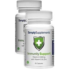 Simply Supplements Vitamin C, D and Zinc for Immunity Support