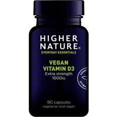 Vitamins & Supplements Higher Nature Vegan Vitamin D3 Extra Strength 1000iu Immune Support 90 pcs