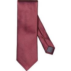 Damen Krawatten Eton Mens Dark Red Patterned Silk tie