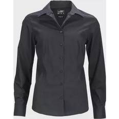 James & Nicholson Modern Fit Skjorta Dam Svart