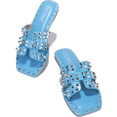 Cape Robbin Amisha Flat Sandals Blue