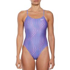 Nike Swimsuits Nike Women's Swim HydraStrong Lace-Up Tie-Back One-Piece Swimsuit in Pink, NESSD015-660