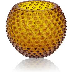 Anna von Lipa Hobnail Globe Amber Vas 18cm