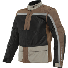 Herr - Skinn - Svarta Motorcykeljackor Dainese Outlaw Tex MC-Jacka Svart-Walnut-Charcoal Herr