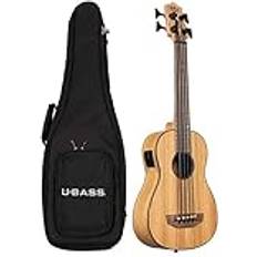 Wood Ukuleles Kala U-Bass Zebrawood Natural Bass Ukulele