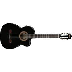 Schwarz Akustikgitarren Ibanez GA11CE-BK Konzertgitarre