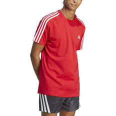 Adidas Red Tops adidas Mens Short Sleeve Jersey - Better Scarlet/White