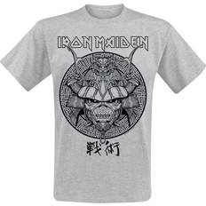 Iron Maiden Samurai Eddie Black Graphic T-Shirt grey