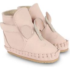 Rosa Lær-å-gå-sko Donsje Baby Kapi Special Lining Futter Unicorn Light Leather-12-18 mdr