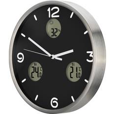 Bresser Brushed Aluminum 30 cm Black Wall Clock 30cm