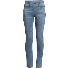 Lands' End Jeans Lands' End Women Petite Starfish Mid Rise Pull On Knit Denim Straight Jeans