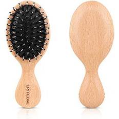 Hair Brushes on sale brush mini boar bristle hairbrush pocket travel small paddle black1