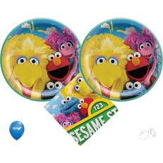 Amscan Sesame Street Birthday Party Supplies Sesame Street Decorations Sesame Street Tableware Sesame Street Plates Sesame Street Balloons Serves 16