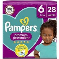 Diapers Pampers Premium Protection Size 6, 28 Nappies, 13kg Essential Pack