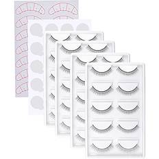 20 Paris Practice Eyelashes for Lash Extensions Supplies,Training Lashes Self-adhesive Practice Lashes for Training Eyelash Extension Makeup