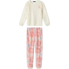 Velvet 2 piece set Nautica Girl's Velvet Fleece Pajamas Set 2-piece - Tie Dye Pink/Cream