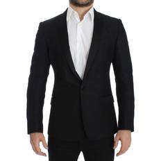 Dolce & Gabbana Herre Blazere Dolce & Gabbana Black wool MARTINI slim blazer IT46