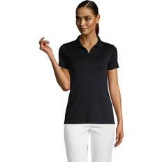 Lands' End Short Sleeve Supima Polo Shirt Women - Black