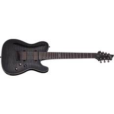 Transparent Electric Guitars Schecter Guitar Research Hellraiser Hybrid Pt-7 Electric Guitar Transparent Black Burst