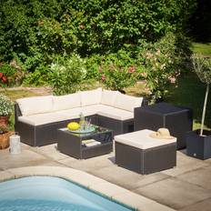 Deuba Polyrattan Ecklounge dicke Lounge-Set