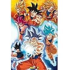 ABYstyle Dragon Ball de transformaciones de Goku en Dragon Ball 61 x 91.5 cm Póster