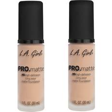 Cosmetics L.A. Girl pro matte hd liquid foundation porcelain 30ml x2