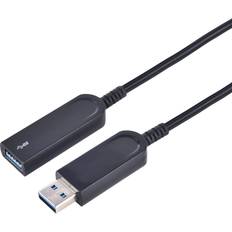 Kabler Nordic 10m Aktivt AOC Fiberkabel 10Gbps USB 3.1 10m