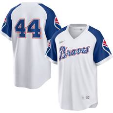 Nike Men's Replica Atlanta Braves Cooperstown Hank Aaron #44 White Cool Base Jersey, Black Friday Deal