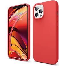 Elago iPhone 12 Pro Max Case Liquid Silicone Case for iPhone 12 Pro Max 6.7 inch Slim Design Full Body Protection [Red]