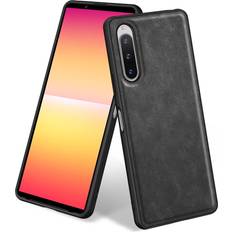 Skalo Sony Xperia 10 V PU-læder Hybrid Cover Sort