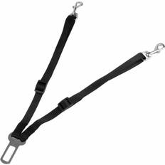 Proudpet Double dog car seat belt twin travel clip restraint adjustable harness lead