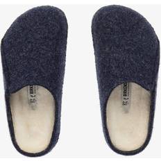 Birkenstock Slippers Birkenstock Boys Dark Blue Wool Felt Slippers Blue