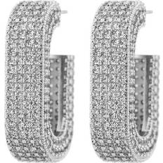 Edblad Rodium Örhängen Edblad Evangeli Sparkle Creoles Rhodium