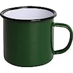 Émail Accessoires de cuisine Olympia Mug En Acier Emaillé Vert Et Noir 350 ml x 6 -