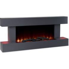 Klarstein Fireplaces Klarstein Elektrokamin mit heizung 2000/1000w elektrischer kamin mit fernbedienung schwarz Schwarz Mehr als 50 cm