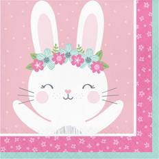 Creative Converting Bunny Party Napkins 6.5 Multicolor