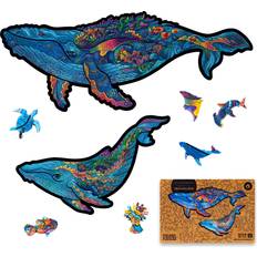 Unidragon Milky Whales 98 Piece Shaped Wooden Jigsaw Puzzle