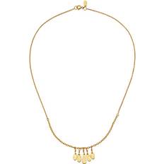 Maanesten Theresa Gold Plated Hammered Charm Necklace 2685A