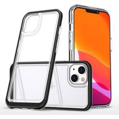 Clear 3in1 case for iPhone 13 mini gel case with frame black