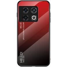 MAULUND OnePlus 11 Glas Bagside Cover Hello Rød Sort