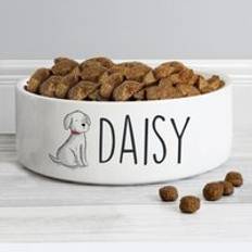 Freemans Personalised Scribble Dog Medium Ceramic Pet Bowl