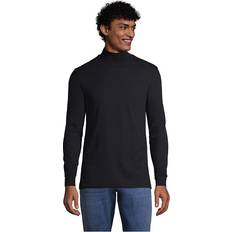 Lands' End Men Tops Lands' End Men's Super-t Mock Turtleneck T-Shirt Black Black