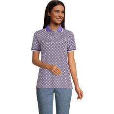 Lands' End Women Polo Shirts Lands' End Women Mesh Cotton Short Sleeve Polo Shirt