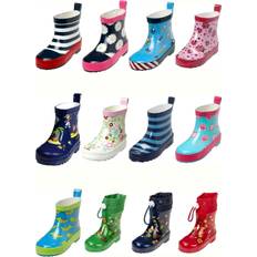 Blanc Bottes en caoutchouc Playshoes Bottes De Pluie Courtes Fleurs